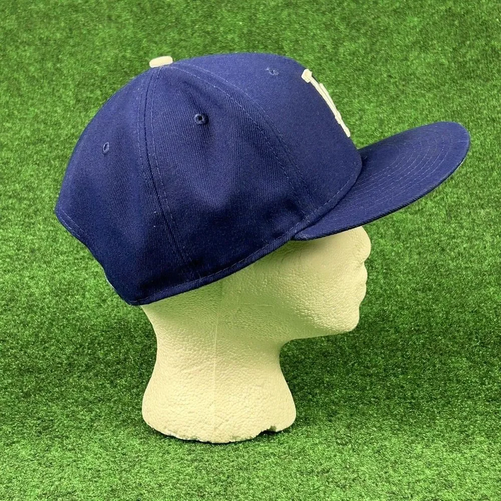 Los Angeles Dodgers Hat Cap New Era Fitted Blue 59Fifty‎ On Field OSFM One Size